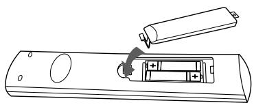SHERWOOD RD-5503 - Load two batteries ("AAA" size, 1.5 V) matching the polarity. - 1