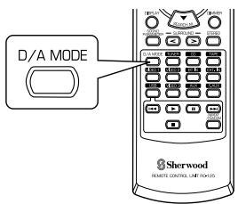 SHERWOOD RD-5503 - Select the digital or the analog input connected as desired. - 1