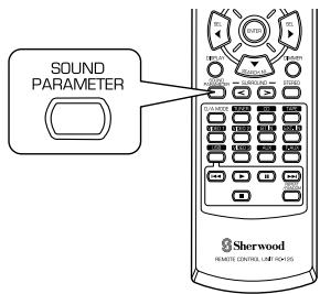 SHERWOOD RD-5503 - Press the SOUND PARAMETER button. - 1