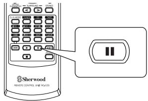 SHERWOOD RD-6503 - To interrupt playback temporarily. - 2
