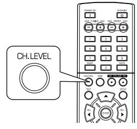 SHERWOOD RD-6503 - Press the CHANNEL LEVEL button. - 2