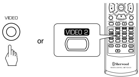 SHERWOOD RD-6503 - Dubbing from video components onto VIDEO 1 - 1