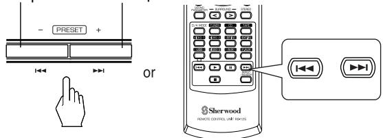 SHERWOOD RD-6503 - Skipping ahead or back during playback - 1