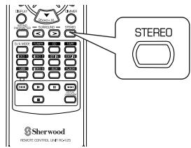 SHERWOOD RD-6503 - To cancel the surround mode for stereo playback - 2