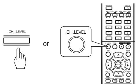 SHERWOOD RD-6513 - Press the CHANNEL LEVEL button. - 1