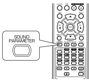 SHERWOOD RD-6513 - Press the SOUND PARAMETER button. - 1