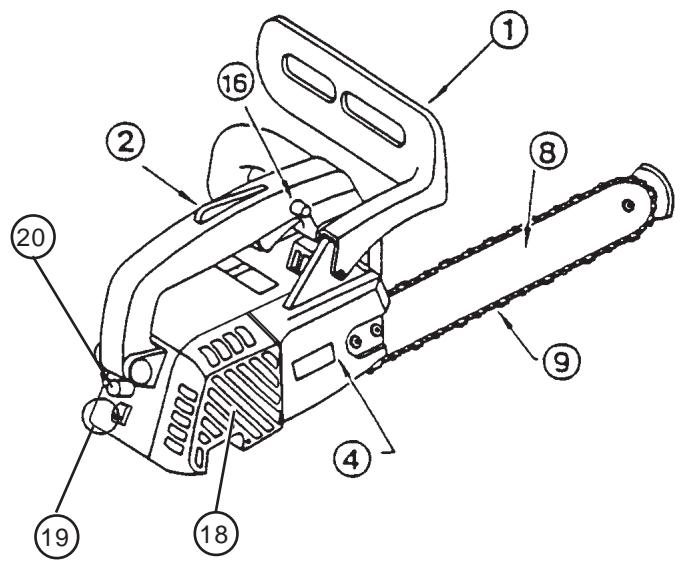 ECHO CS-340 - NOMENCLATURE OF PARTS - 1