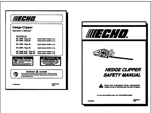 ECHO HC-2400 TYPE 1E - THE SAFETY MANUAL - 1