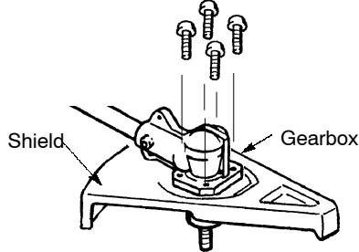 POULAN BC2400P - ATTACHING THE METAL SHIELD - 1