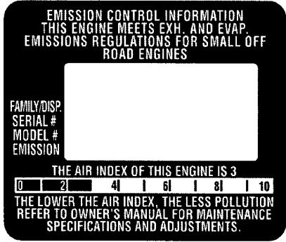 POULAN BVM210VS - U.S. EPA/CALIFORNIA/ENVIRONMENT CANADA EMISSION CONTROL WARRANTY STATEMENT - 1