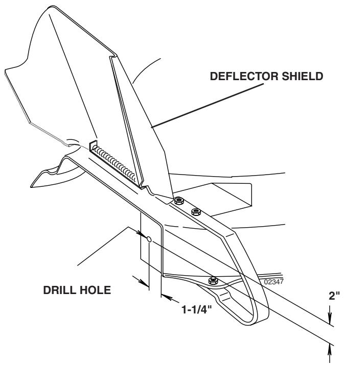 POULAN C38D - DRILL HOLE IN DECK BAFFLE (See Fig. 12) - 1