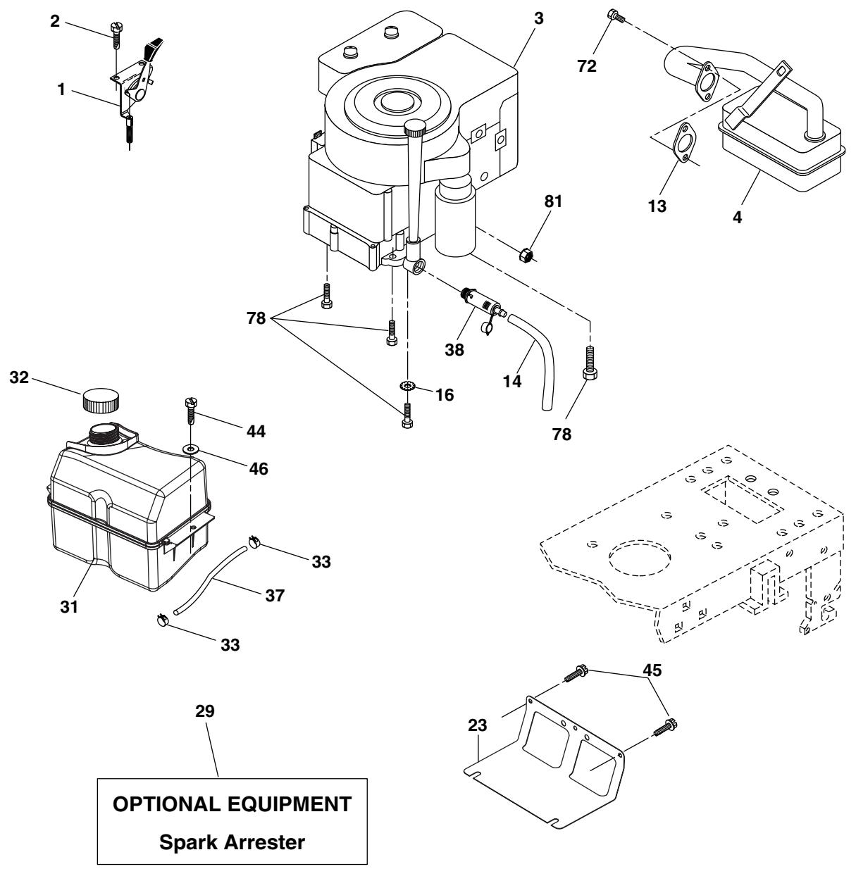 POULAN PDB1842STA - ENGINE - 1