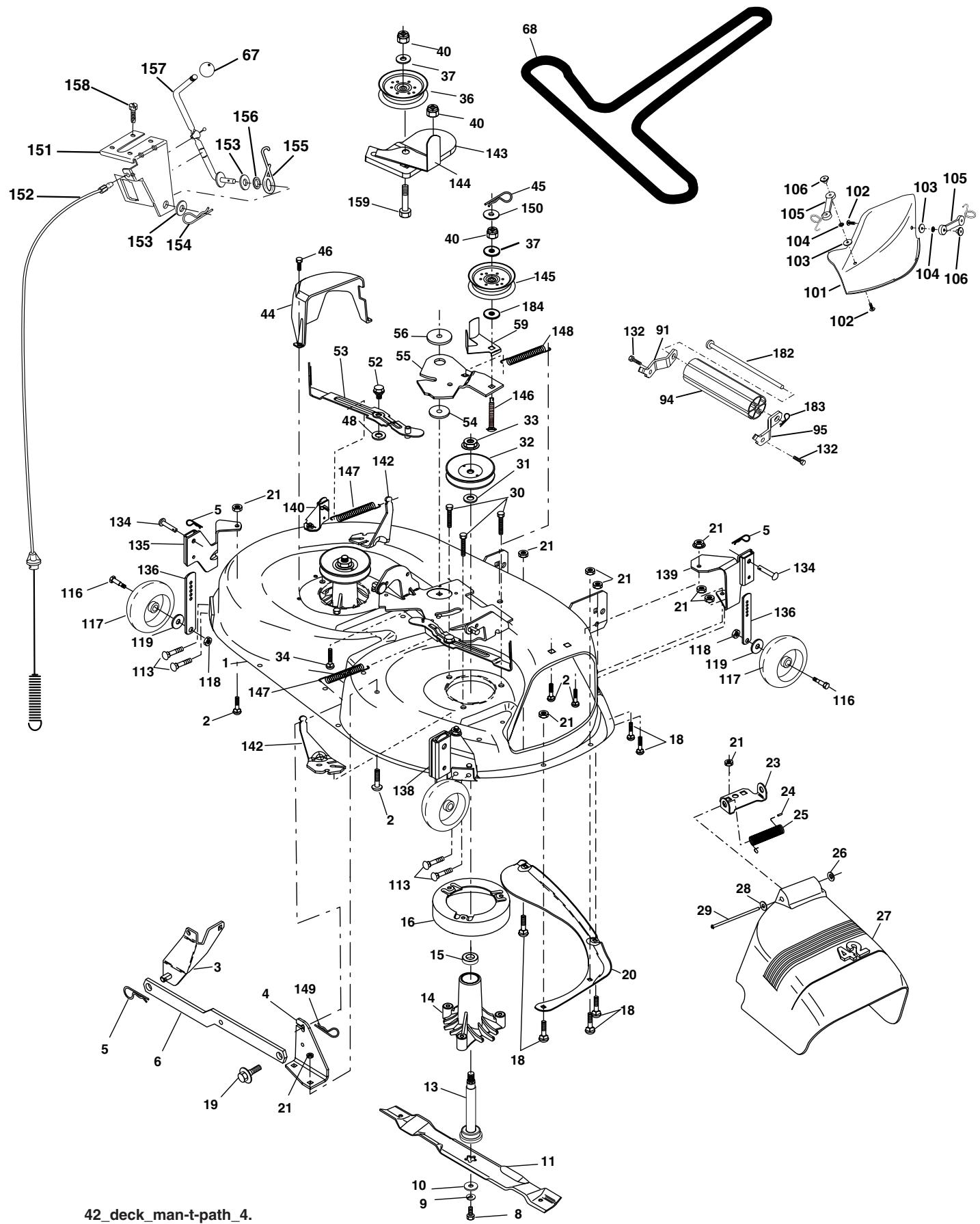 POULAN PDB1842STA - MOWER DECK - 1