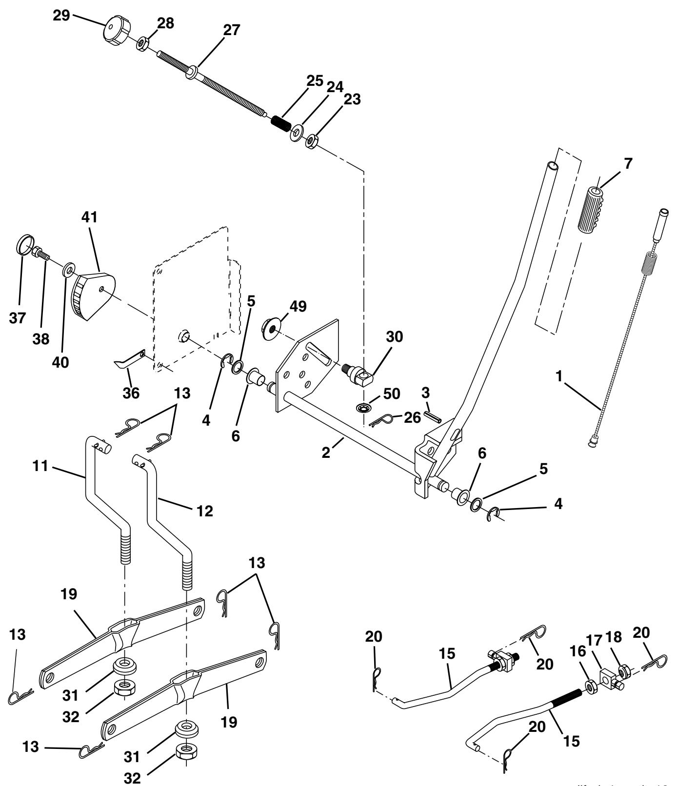 POULAN PDB1842STA - MOWER LIFT - 1