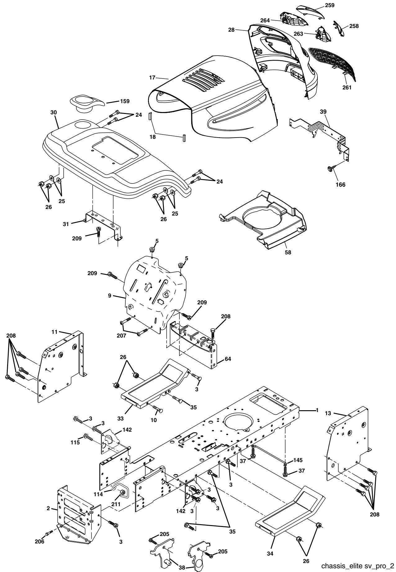 POULAN PDB1842STA - CHASSIS AND ENCLOSURES - 1