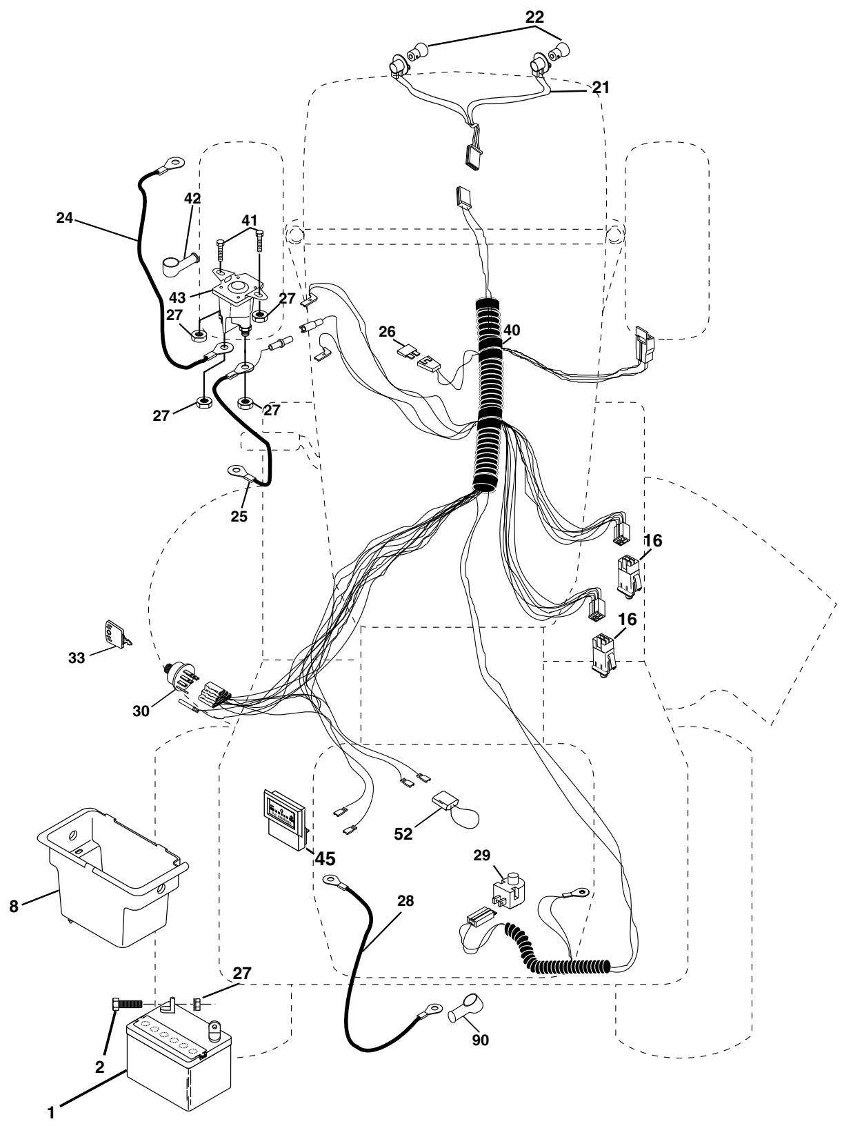 POULAN PDB1842STA - TRACTOR - - MODEL NUMBER PDB1842STA - 1