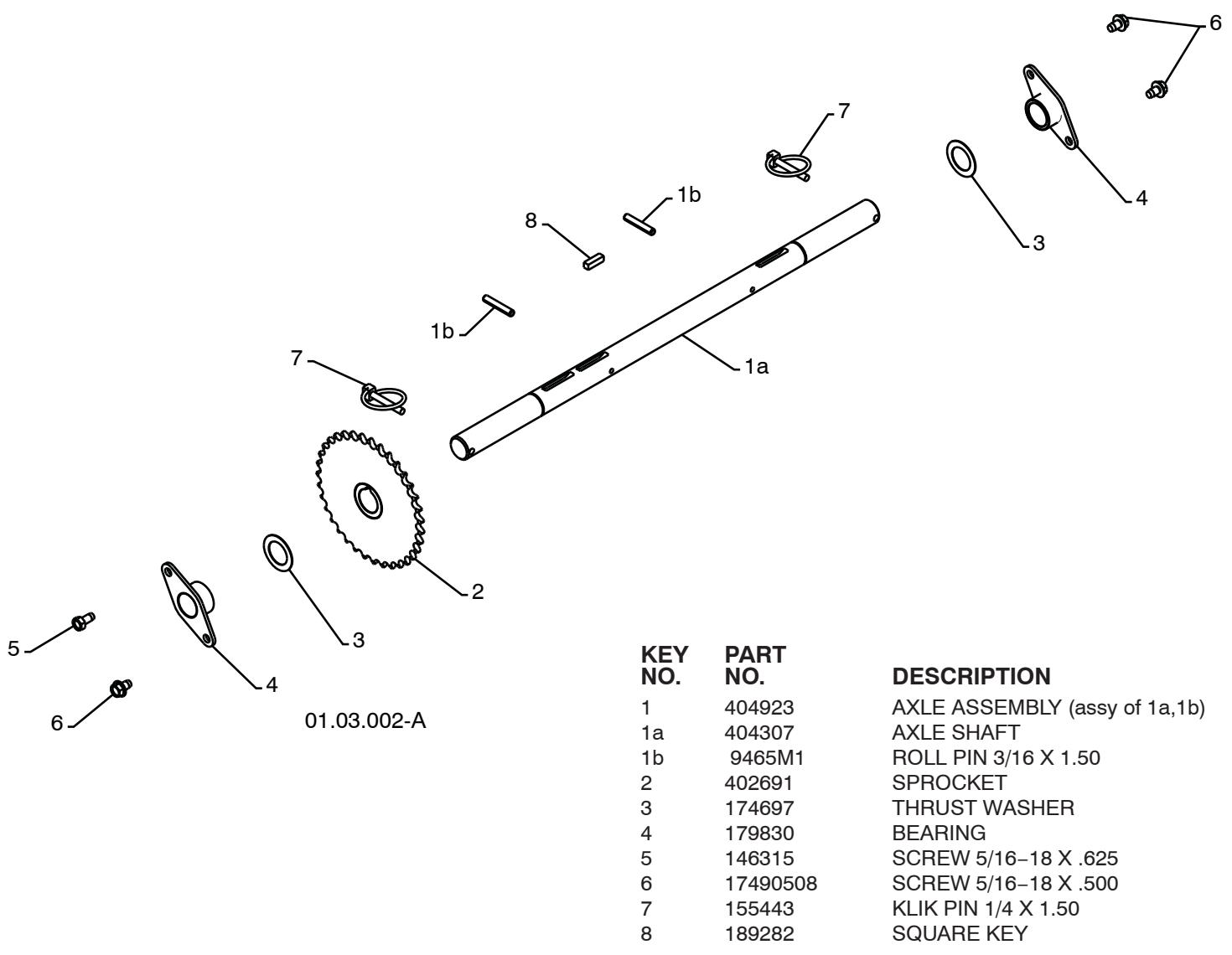 POULAN PRO 961940007 - KEY PART NO. NO. - 4
