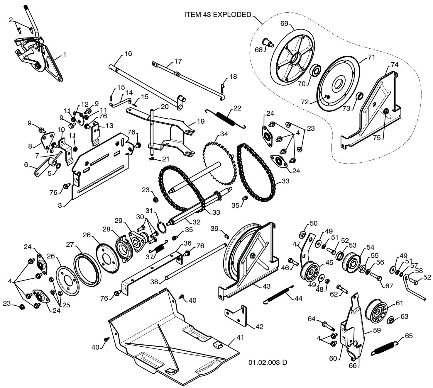 POULAN PRO 961940007 - KEY PART NO. NO. - 3