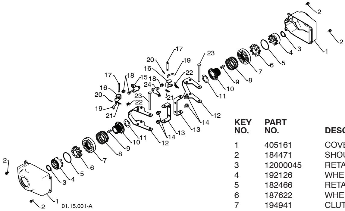 POULAN PRO PP1150E30 - KEY PART NO. NO. - 1