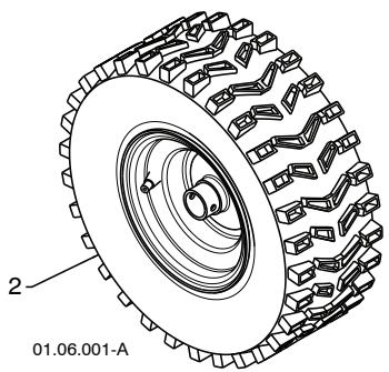 POULAN PRO PP208E24 - REPAIR PARTS SNOW THROWER--MODEL NUMBER PP208E24 (96198002600) WHEELS - 1