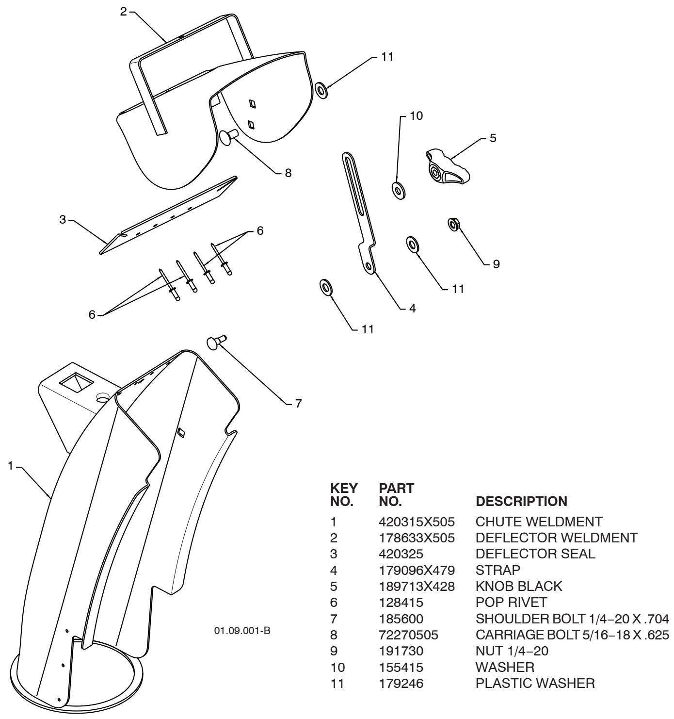 POULAN PRO XT827ES - AUGER HOUSING / IMPELLER ASSEMBLY - 3