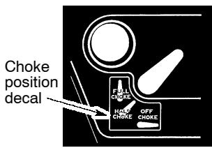 POULAN 131 - STARTING A COLD ENGINE (or a warm engine after running out of fuel) - 4