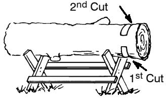 POULAN 221 - BUCKING USING A LOG OR SUPPORT STAND - 3