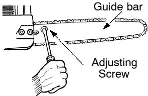 POULAN 221 - Adjusting the tension: - 1