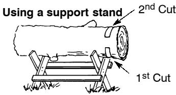 POULAN 380 - BUCKING USING A LOG OR SUPPORT STAND - 2