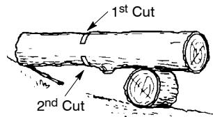 POULAN 1420 - BUCKING USING A LOG OR SUPPORT STAND - 2