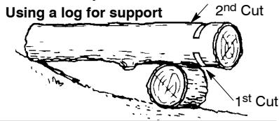 POULAN 1420 - BUCKING USING A LOG OR SUPPORT STAND - 1