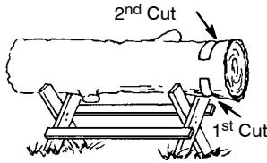 POULAN 1950 - BUCKING USING A LOG OR SUPPORT STAND - 3