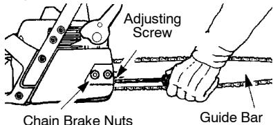 POULAN 2055 - Adjusting the tension: - 1