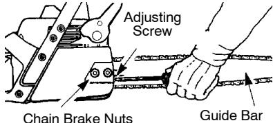 POULAN 2155 - Adjusting the tension: - 1