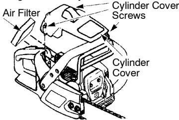 POULAN 2155 - Cleaning the air filter: - 1