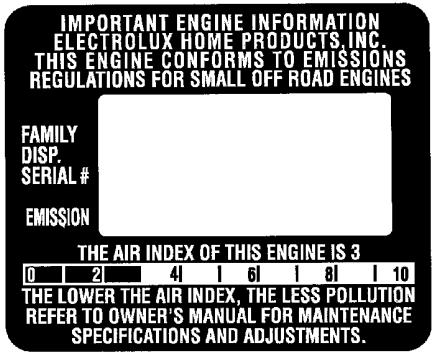 POULAN 2350 - U.S. EPA/ CALIFORNIA/ENVIRONMENT CANADA EMISSION CONTROL WARRANTY STATEMENT - 1