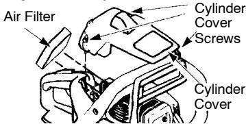 POULAN 2450 - Cleaning the air filter: - 1