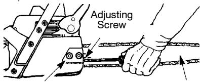 POULAN 2450 - Adjusting the tension: - 1