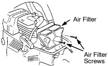 POULAN 2750 - Cleaning the air filter: - 1