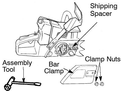 POULAN 3450 - ATTACHING THE BAR &amp; CHAIN - 1