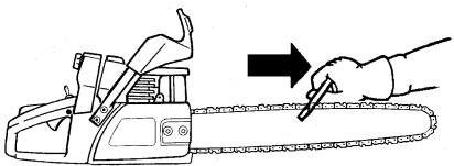 POULAN 3450 - Checking the tension: - 1