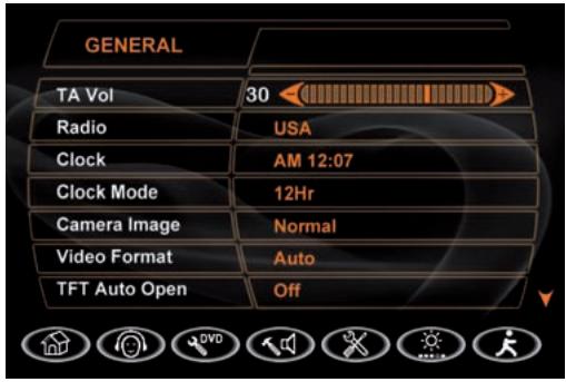 ZENEC ZE-MC192 - Accessing the general setup menu - 1