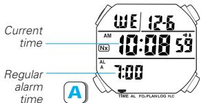 SEIKO DH33 - A Press to show TIME/CALENDAR display. - 1