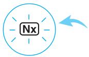 SEIKO DH33 - When the nitrox mark "Nx" is flashing: - 1