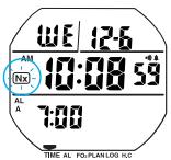 SEIKO DH33 - When the nitrox mark "Nx" is flashing: - 2
