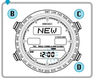 SEIKO H021 - ALARM TIME SETTING - 2
