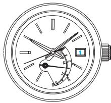 SEIKO 5R64 - Example: To set the date on the morning of the 1st day of a month that follows a non-31 day month. - 2