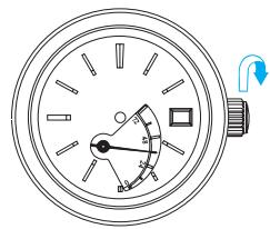 SEIKO 5R64 - - How to manually wind the mainspring by turning the crown - 1