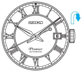 SEIKO 6R15 - How to manually wind the mainspring by turning the crown - 1