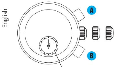 SEIKO 7T84 - (mode indicator, center hand, hands of the small watch) - 2